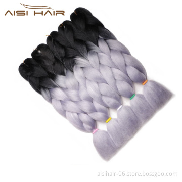 Aisi Hair Best Selling Quality  Hair Rainbow Braiding Hairpieces Jumbo Braiding Hair Extensions